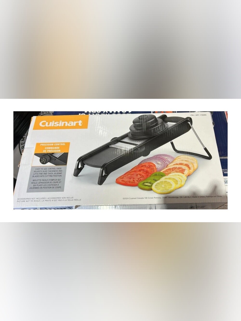 New Cuisinart Black Mandoline Stainless Steel Slicer with Food Holder